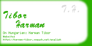 tibor harman business card